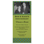 Turquoise green Circles Menu rack cards