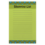 turquoise green circles Shopping Lost stationery