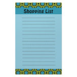 turquoise green circles Shopping Lost stationery