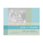 Turquoise & Grey Pastels Photo Save the Date