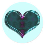 turquoise heart stickers