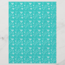 Turquoise hearts flyer design