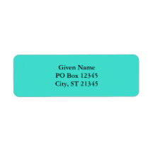 Turquoise Labels