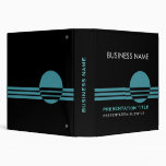 Turquoise noire de classeurs de présentation d'aff