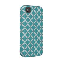 Turquoise Pattern iPhone 4 Case-Mate
