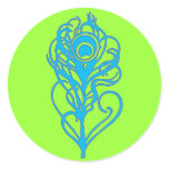 Turquoise Peacock Feather