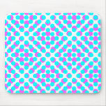 Turquoise Pink Polka Dots - Mousepad