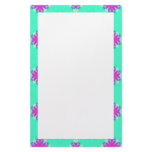 turquoise pink custom stationery