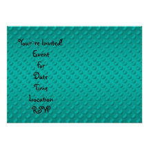 Turquoise polka dots on turquoise background invite