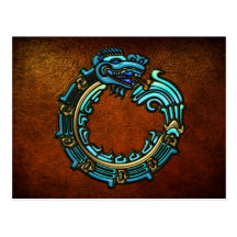 Turquoise Quetzalcoatl Postcard