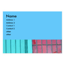 Turquoise Red Tiles Business Card Templates