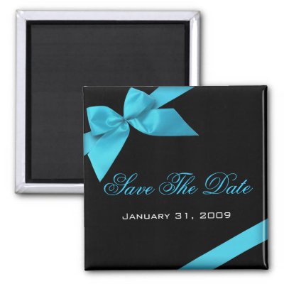 Original Wedding Invitations on Turquoise Ribbon Wedding Invitation Save The Date Magnet At Zazzle Ca
