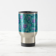 Turquoise roses coffee mugs