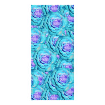 Turquoise roses rack card template