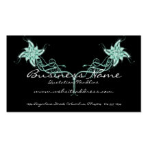 Turquoise Scrolls Intertwined Business Cards