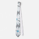 Turquoise Silver White Daisy Wild Flower Wedding