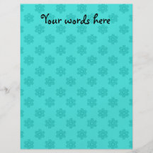 Turquoise snowflakes pattern custom flyer