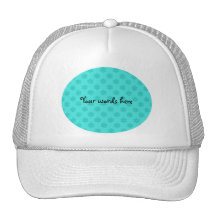 Turquoise snowflakes pattern mesh hats
