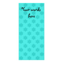 Turquoise snowflakes pattern rack cards