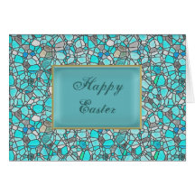 Turquoise Stained Glass Cards