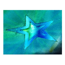 turquoise Star Postcard