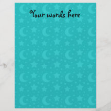 Turquoise stars and moons full colour flyer