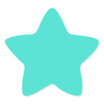 Turquoise Star Stickers
