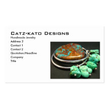 Turquoise Stone Earrings Business Card