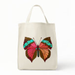 Turquoise Striped Butterfly Canvas Bags