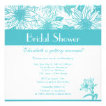 Turquoise Sunflower Bridal Shower Invitation
