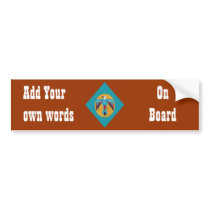 Turquoise Thunderbird Bumper Sticker