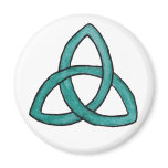 Turquoise Trinity Knot Fridge Magnets