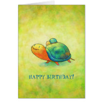 Turquoise Turtles Greeting Card(customizable) cards