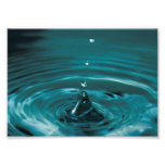 Turquoise Water Drop Photo