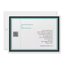 Turquoise Wedding Invitation