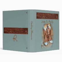 Turquoise Western Wedding Binder