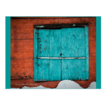 Turquoise Window in New Mexico winter. Postcards