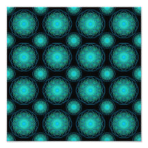 Turquoise Wispy Hippy Mandala Photo