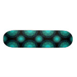 Turquoise Wispy Hippy Mandala Skate Board Decks