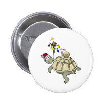 Turtle and Snail Christmas Buttons