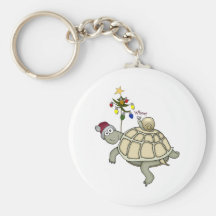 Turtle and Snail Christmas Key Chain