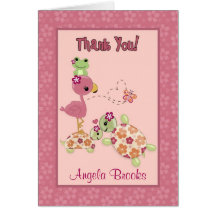 TURTLE Baby Shower Thank You Card (FOLDING) OUP
