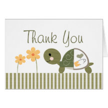 Turtle Baby Shower Thank You Cards Notes