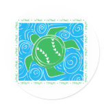Turtle Beach Softball Round Sticker