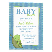 Turtle Blue Polka Dot Baby Shower Invitations invitations