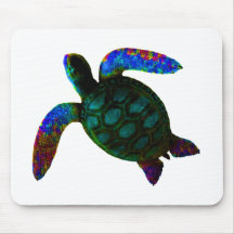 Turtle Cyan The MUSEUM Zazzle Gifts Mousepad