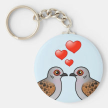 Turtle Doves in Love Keychains