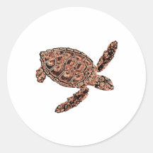 Turtle Dream Round Sticker