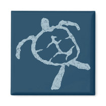 turtle-light blue refrigerator magnet