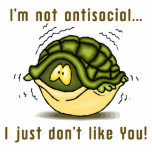 turtle not antisocial just dont like you photo cut outs